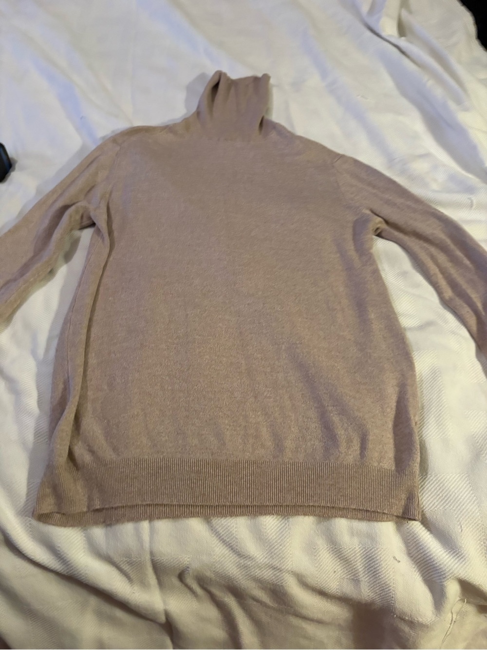 Ladies Turtleneck Sweater in Light Taupe